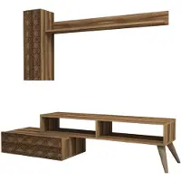 Skye Decor , Planet - Noyer, Noyer, Meuble TV, Noyer, PANNEAUX DE PARTICULES 100 % MÉLAMINÉS, 150 x 37,2 x 37,8 cm