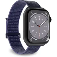 Puro Nylon Sport - Pasek do Apple Watch 42/44/45/49 mm (Granatowy) (42 mm, 44 mm, 45 mm, 49 mm, Nylon), Sangles de montre, Bleu