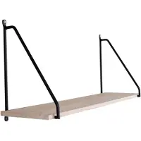 House Nordic Etagère Arnhem - Noir/Naturel | Etagère en acier et bois