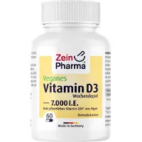 ZeinPharma Gélules végétales de vitamine D3 7000 UI (dépôt hebdomadaire), 60 capsules