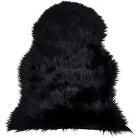 You do it Peau d'agneau noire luxueuse 50x85 cm Polyester