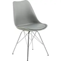 Giga Chaise coquille Irma - gris/chrome