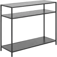 Wehkamp Home Table console rectangulaire Seaford, mélamine noire cendrée, 100x35x79 cm