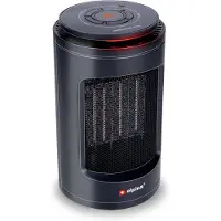 Alpina Radiateur Électrique - Chauffage - Portable et Compact - Air Chaud et Froid - Minuterie - Thermostat Numérique - Noir