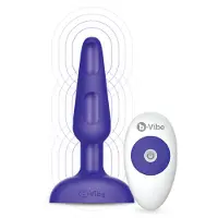 B-Vibe trio - Vibromasseur anal à 3 moteurs (violet)