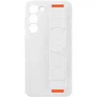Samsung Coque en silicone avec lanière pour Samsung Galaxy S23+ 5G Blanc