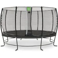 Exit Lotus Classic Trampoline ø427cm – Sur pieds – Rond – Trampoline de Jardin – Noir
