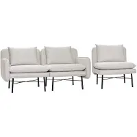 Hubsch Canapé modulable gris clair