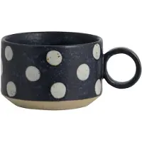 Nordal Tasses à thé granuleuses bleu foncé/sable - set de 4 pièces