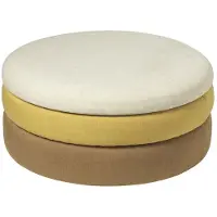 Broste Copenhagen Pouf Pond ocre Ø68cm