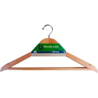 Mondex porte-manteau costume écologique bois naturel 3 pièces (43 x 22,5 cm) (3x)