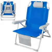 Aktive Beach Backpack Chair Xxl Bleu 67.5 x 70.5 x 86 cm