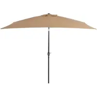 vidaXL Parasol avec mât métallique 300x200 cm Taupe