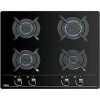 Teka GBC 64000, Noir, Encastrable, 60 cm, Gaz, Verre, 4 zones