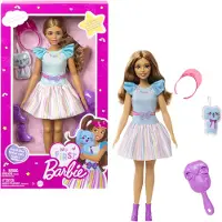Barbie My First Brunette With Caniche Doll Rose Enfants