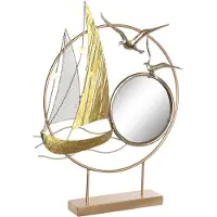 Sublime Market Connect figurine décorative miroir doré métal méditerranéen