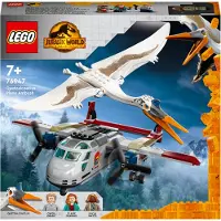 LEGO 76947 Jurassic World Quetzalcoatlus : Attaque d'avion, jouet dinosaure avec figurines, cadeau pour les enfants de 7 ans et plus