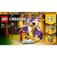 LEGO 31125 Creator Créatures mythiques de la forêt 3 en 1 : Lièvre - hibou - écureuil