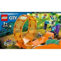 LEGO 60338 City Stuntz Cascadeur chimpanzé avec rampe, moto et 3 figurines