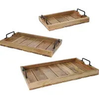 Varios Plateau - Bois - Rectangle - 57 x 38 x 4 cm -