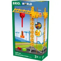 BRIO Crane With Lights 33835 Construction Game Doré Enfants