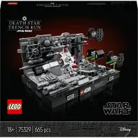 LEGO 75329 Star Wars Death Star Trench Run Diorama set, kit de modèle à construire pour adultes avec X-Wing de Luke Skywalker, article pour fans d'Un Nouvel Espoir, déco de chambre, cadeau