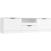 vidaXL Armoire TV blanche 140x35x40 cm Bois composite
