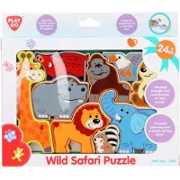 Teddies Jouer à Puzzel Safari
