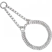 Nobby Chaîne Collier Ras De Cou 2rangs Chromé