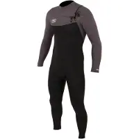 Ocean & Earth One Free-flex 4/3 Mm Long Sleeve Chest Zip Neoprene Suit Noir MT Homme