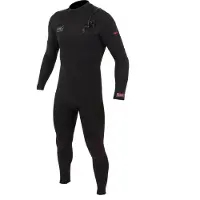 Ocean & Earth Double 3/2 Mm Long Sleeve Chest Zip Neoprene Suit Noir L Homme