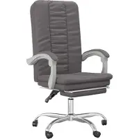 vidaXL Fauteuil inclinable de bureau Gris Similicuir