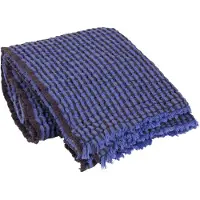 Broste Copenhagen Plaid Linda bleu - 130x180cm