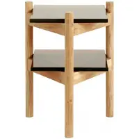 Nordal Table d'appoint en ambre - bois / verre
