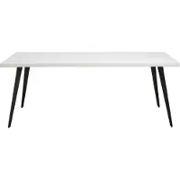 Nordal Grande table de salle à manger Blanca - blanc brillant