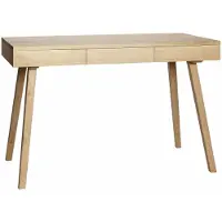 Hubsch Bureau en bois avec 3 tiroirs