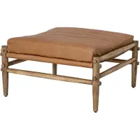 Bloomingville | Tabouret Aysia | Naturel | Cuir | 82049256