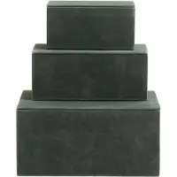 Nordal Boîtes de rangement coffret 3 pièces - vert