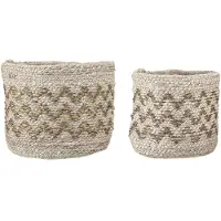Bloomingville Panier en toile de jute lot de 2