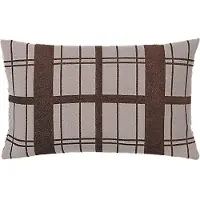 Broste Copenhagen Housses de coussins CHEQUER - Marron - 40x60 cm
