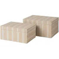 Broste Copenhagen Boîtes de rangement Cleo marron/gris clair