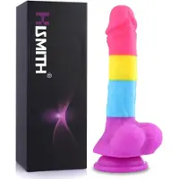 Hismith Premium Fantasy Rainbow Sugar Suction Cup Dildo 22 cm