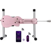 Hismith Premium Pro Mini Sex Machine Smart App avec gode et télécommande Rose