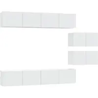 vidaXL Ensemble de 6 meubles TV blanc en bois composite