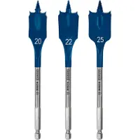 Bosch Mèche Plate Pour Bois Expert Self Cut Speed 20/22/25 Mm 3 Unités