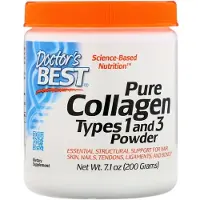 Doctors Best , Poudre Pure de Collagène Types 1 et 3, 7,1 oz (200 g)