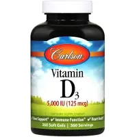 Carlson Labs Vitamine D3, 5000 UI - 360 softgels
