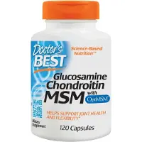 Doctors Best , Glucosamine Chondroïtine MSM avec OptiMSM, 120 Gélules Végétales