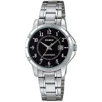 Casio Femmes Montre à quartz analogique avec bracelet en acier inoxydable LTP-V004D-1