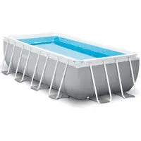 Intex 26788GN Pool Prism Frame 400x200cm mit Filterpumpe eckig grau